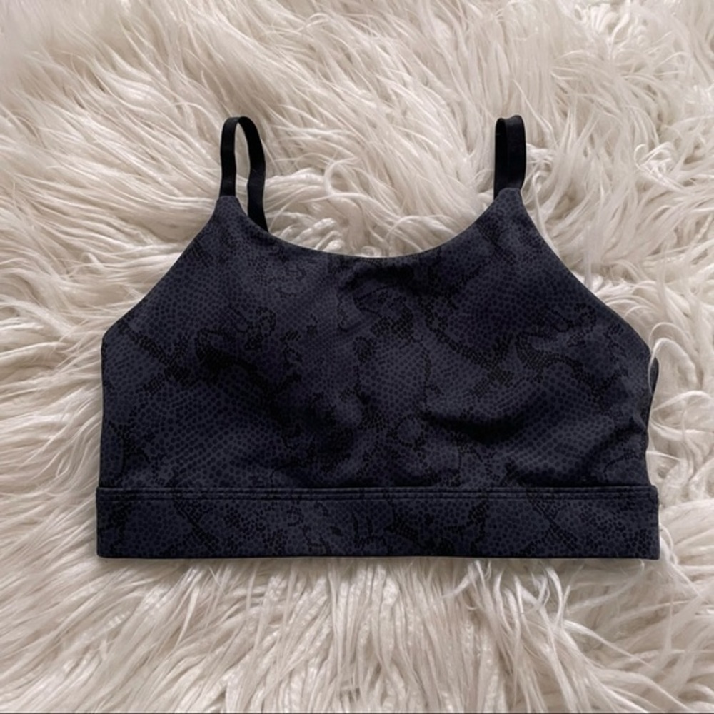 Allfenix black snake print sports bra size XS
